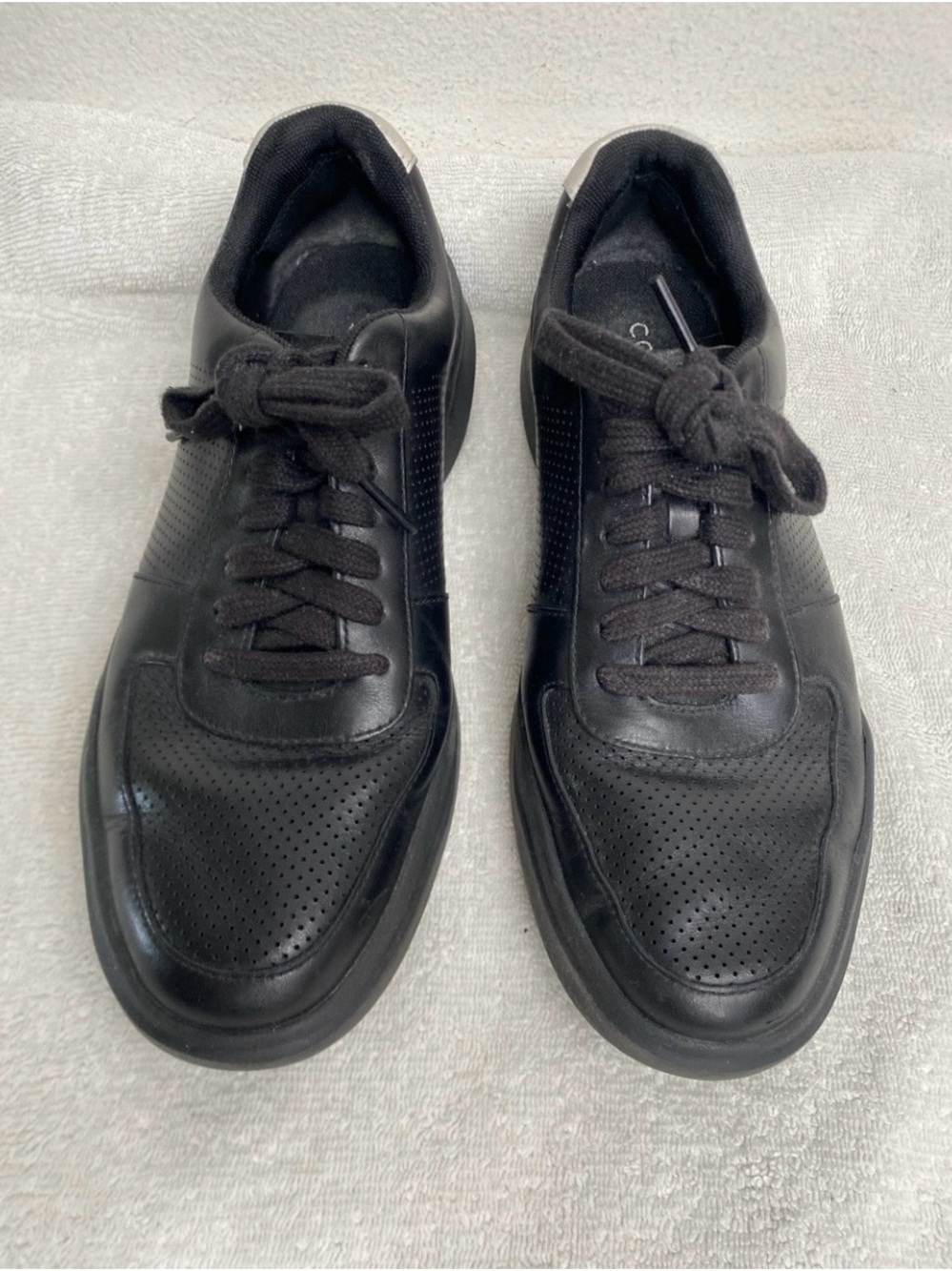 Cole Haan Men's Black Lace Up Sneakers Size 7.5 Casual Streetwear Classic Retro